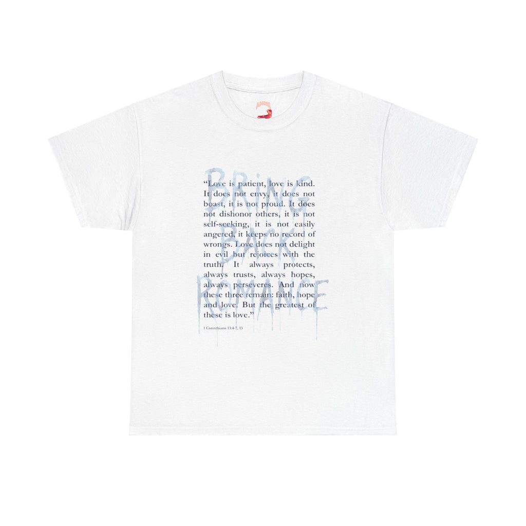Bring Peace T-Shirt — Soft White Tee with Handwritten 'Bring Peace' Script