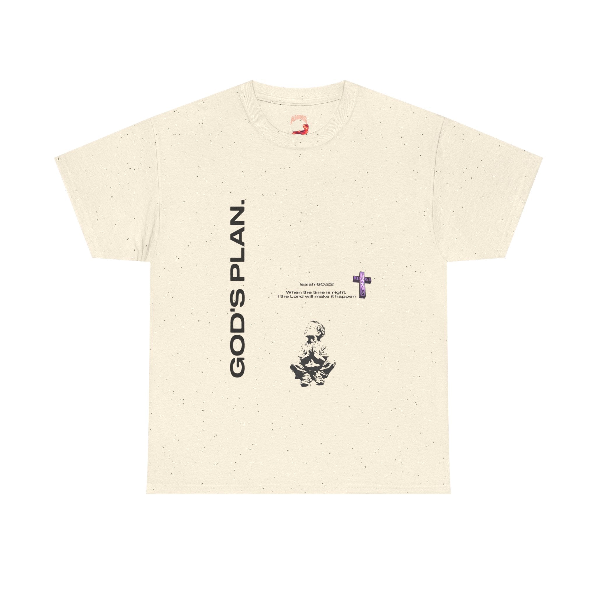 God's Plan Tee — Inspirational Christian Graphic T‑Shirt with Cross & Walk Design