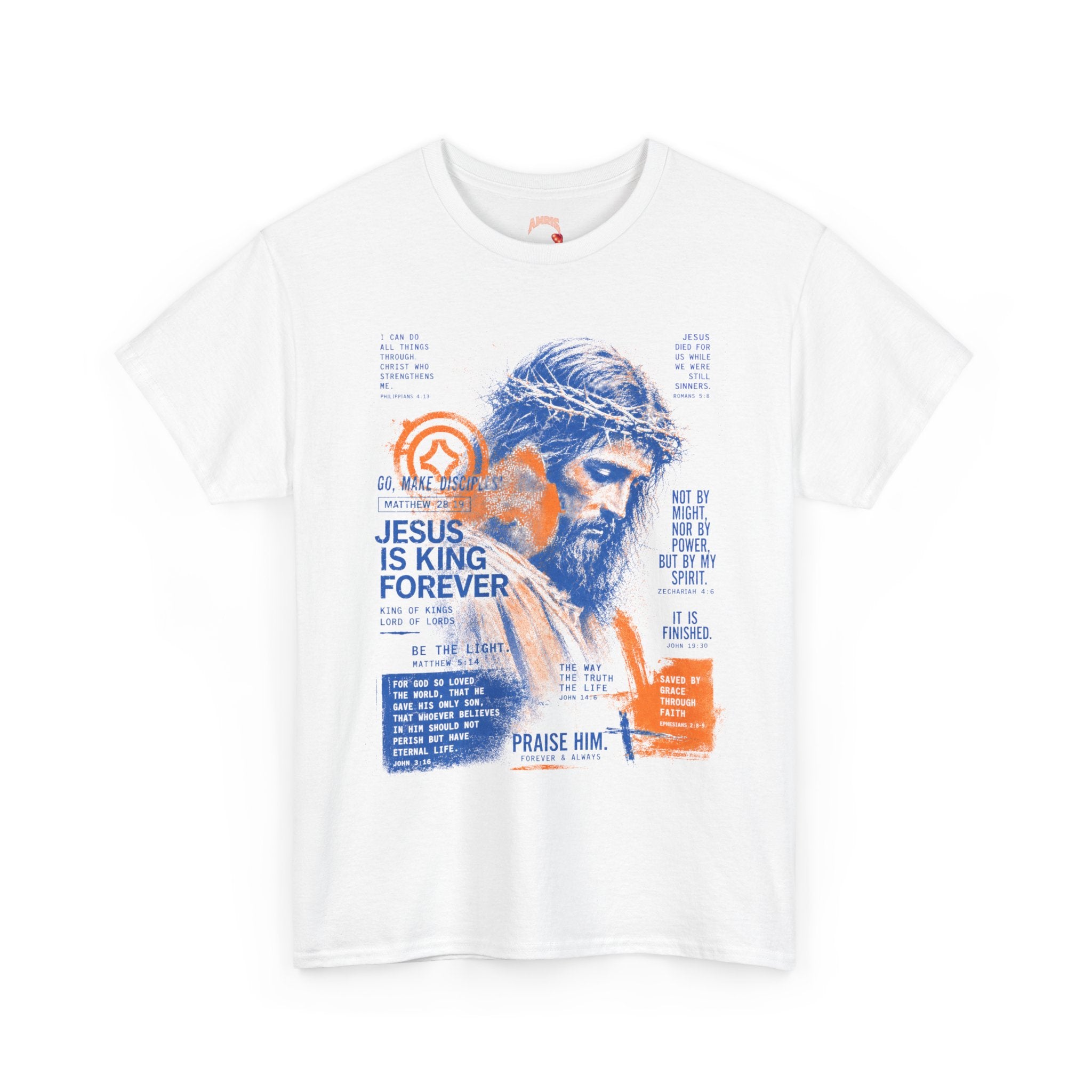 Christian Graphic Tee — "Jesus Is King Forever" Inspirational Faith T‑Shirt