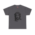 Jesus Saves Graphic Tee – Crown of Thorns Portrait Christian T-Shirt
