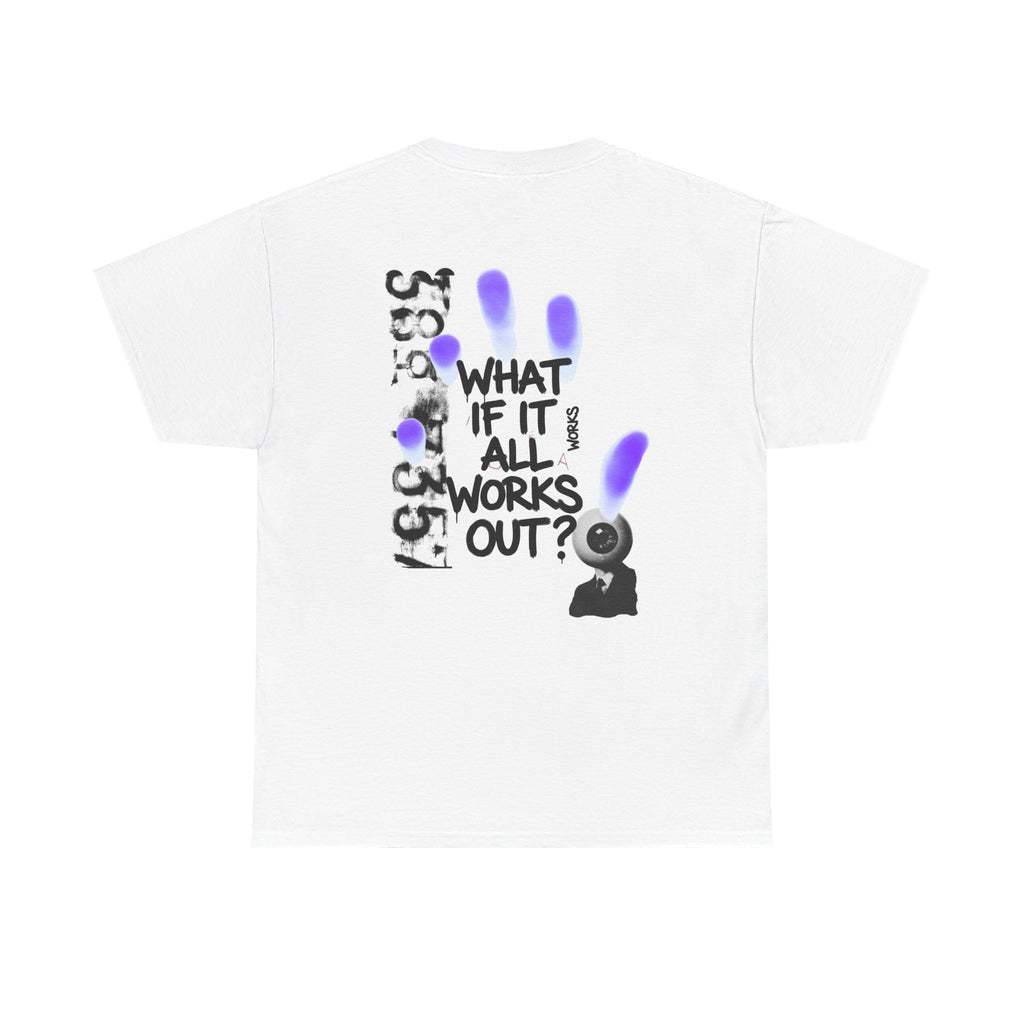 Graphic Tee — "What If It All Works Out" Handprint Design