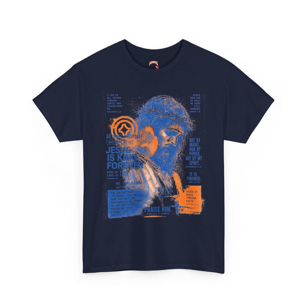 Christian Graphic Tee — "Jesus Is King Forever" Inspirational Faith T‑Shirt