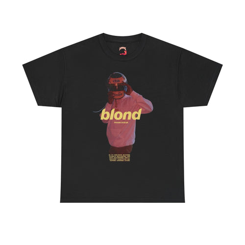 Blond Artwork T‑Shirt — Vintage Photo Collage Tee with 'blond' Text