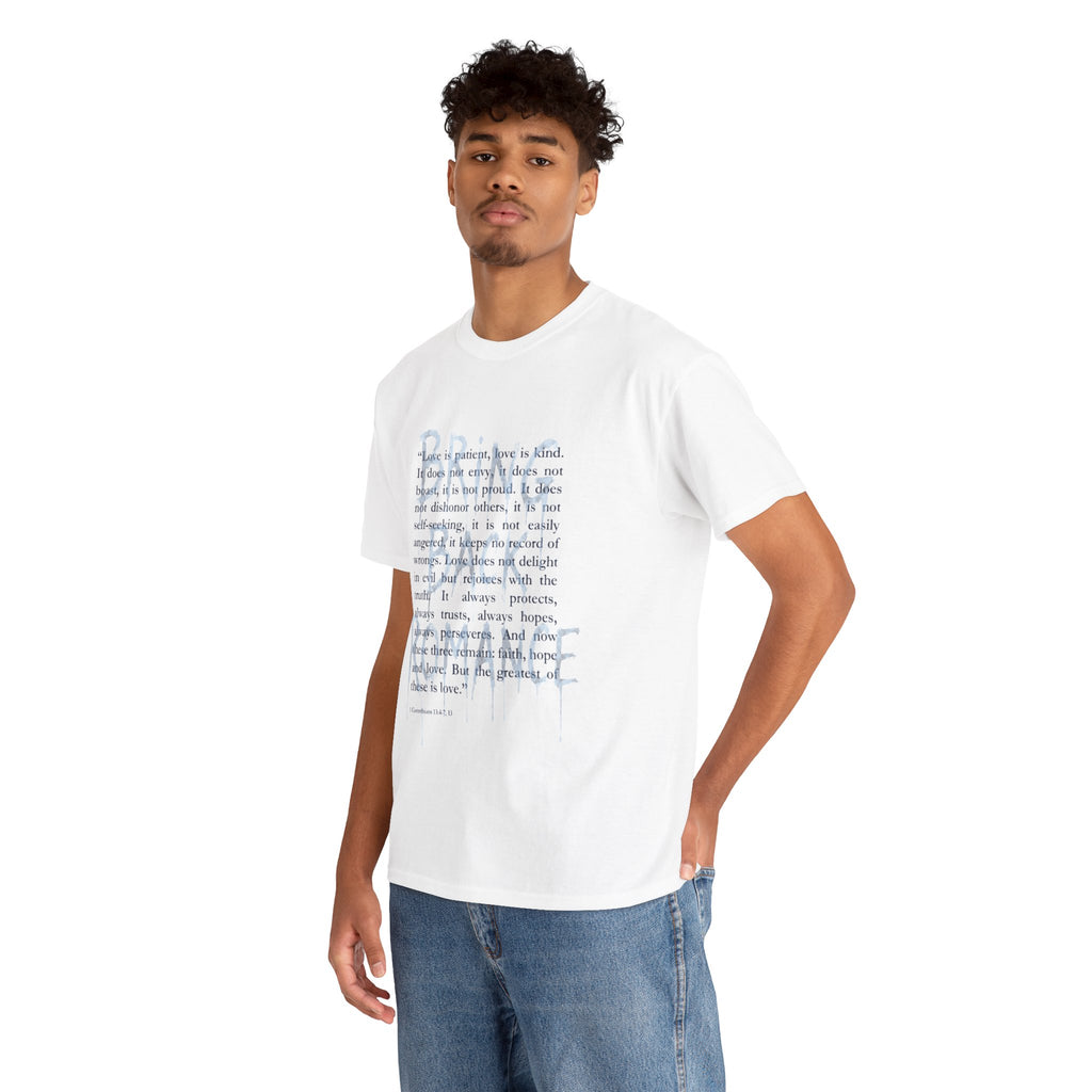 Bring Peace T-Shirt — Soft White Tee with Handwritten 'Bring Peace' Script