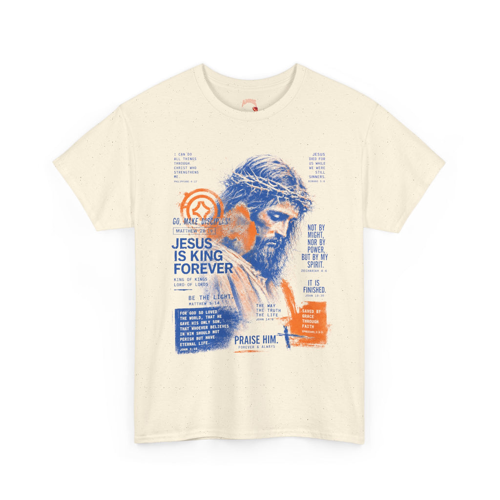 Christian Graphic Tee — "Jesus Is King Forever" Inspirational Faith T‑Shirt