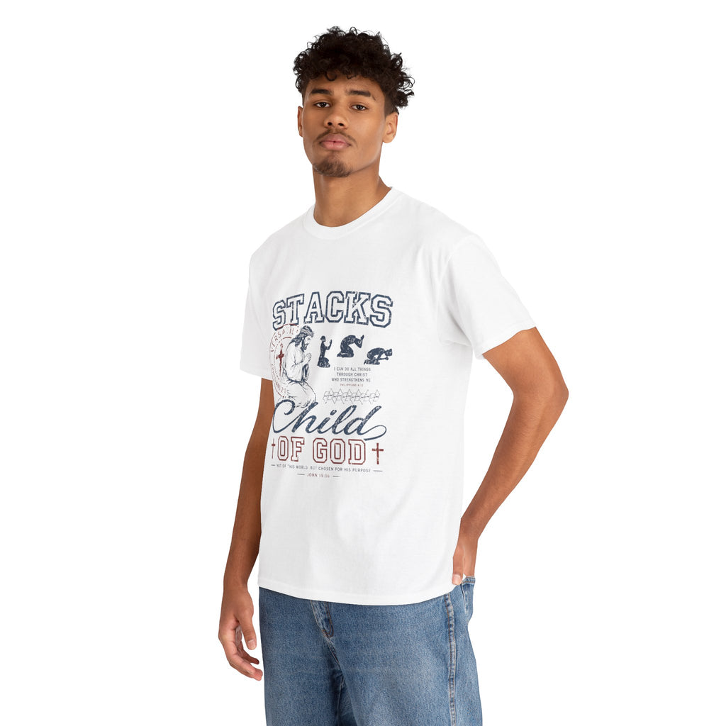 Child of God 'Stacks' Graphic Tee – Christian Faith Shirt