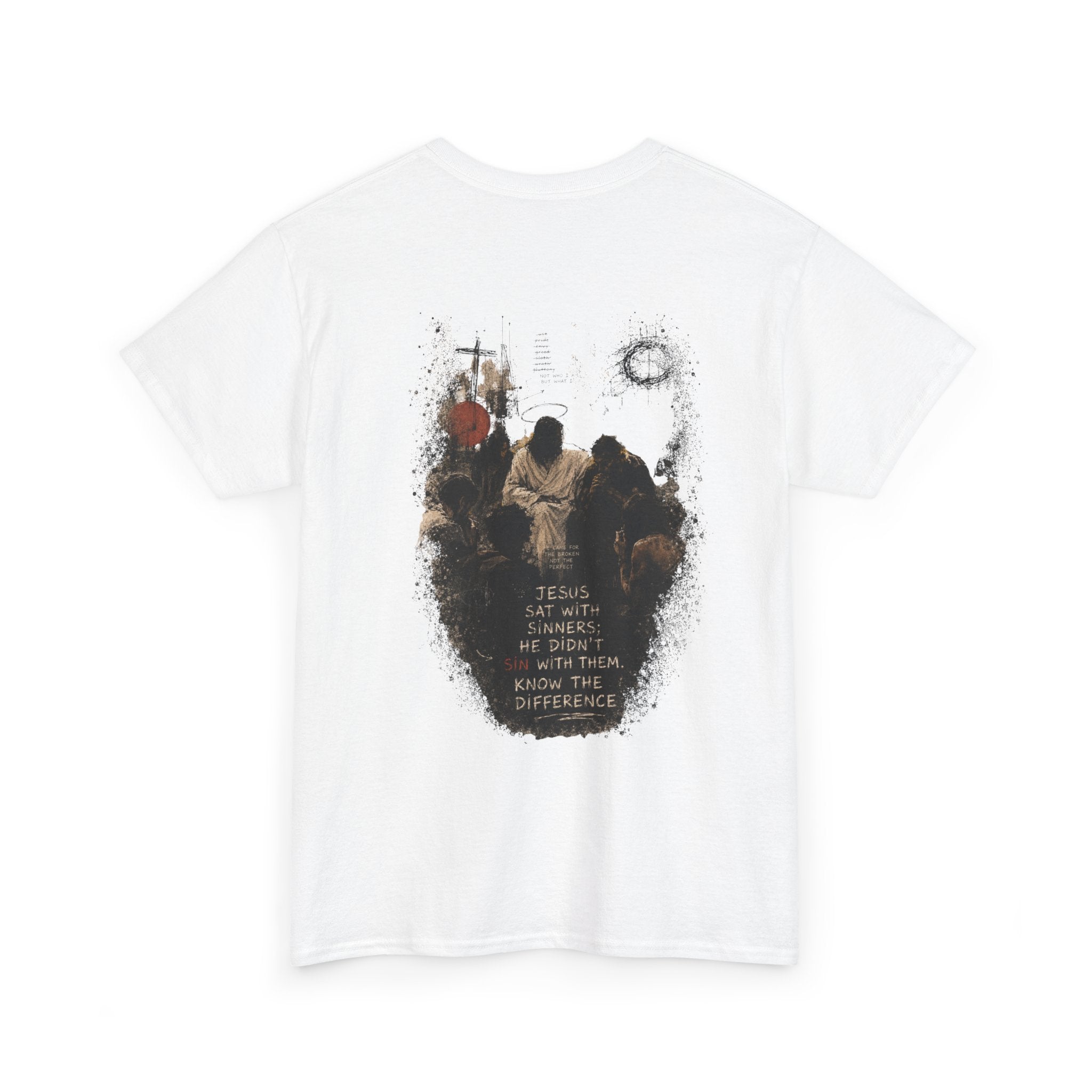 Religious Jesus Crucifixion Tee — "I Pray, I Serve, It Makes The Difference" Christian T-Shirt