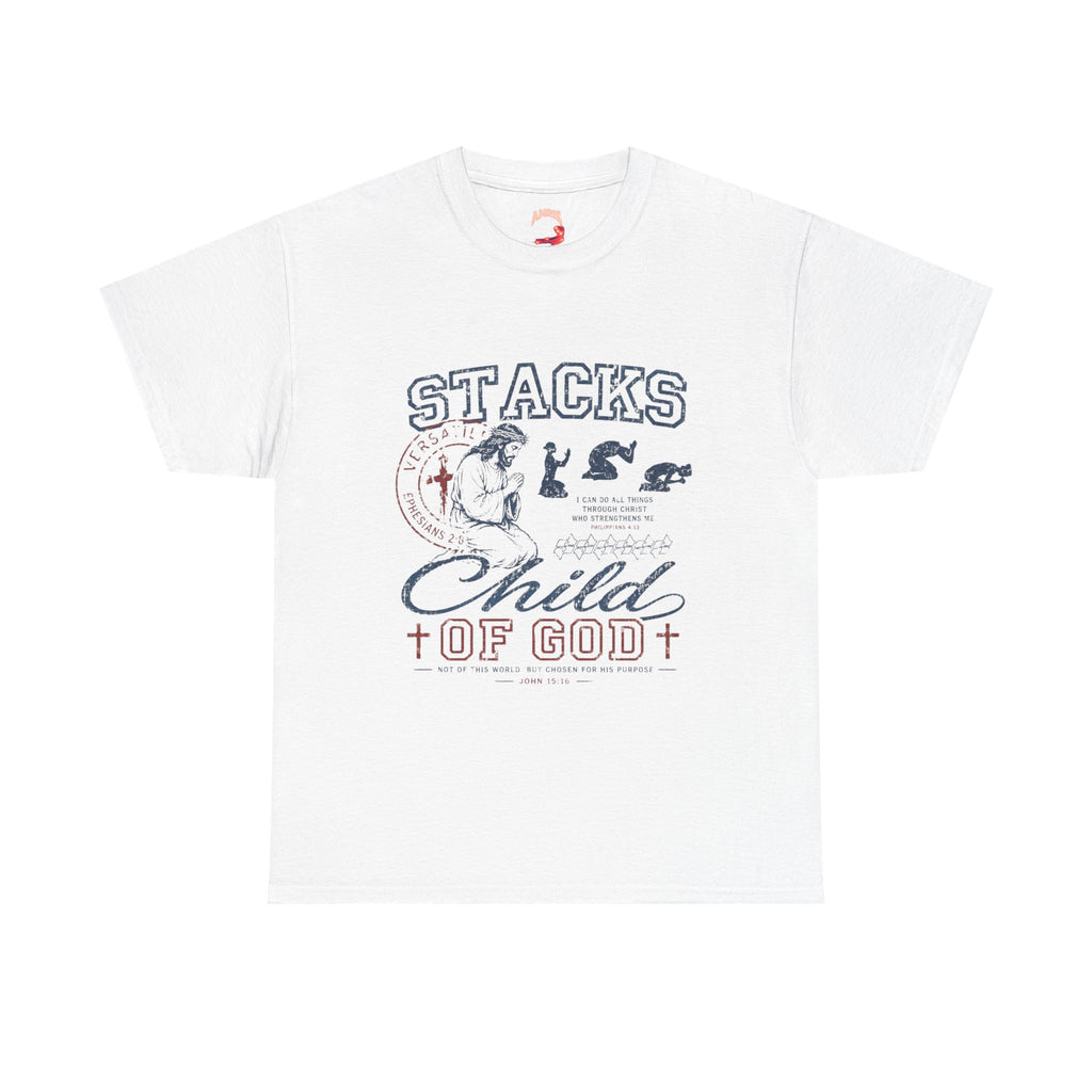 Child of God 'Stacks' Graphic Tee – Christian Faith Shirt