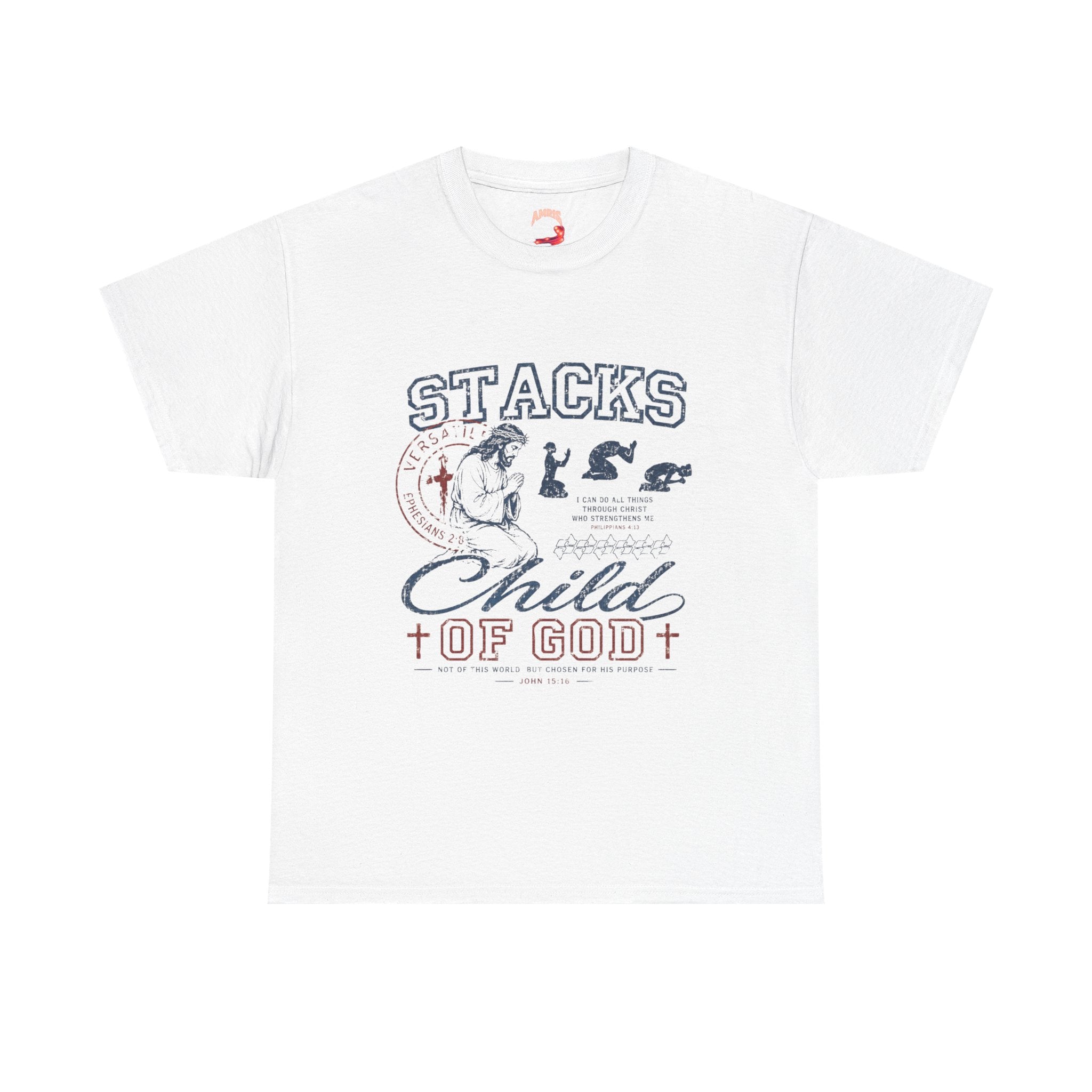 Child of God 'Stacks' Graphic Tee – Christian Faith Shirt