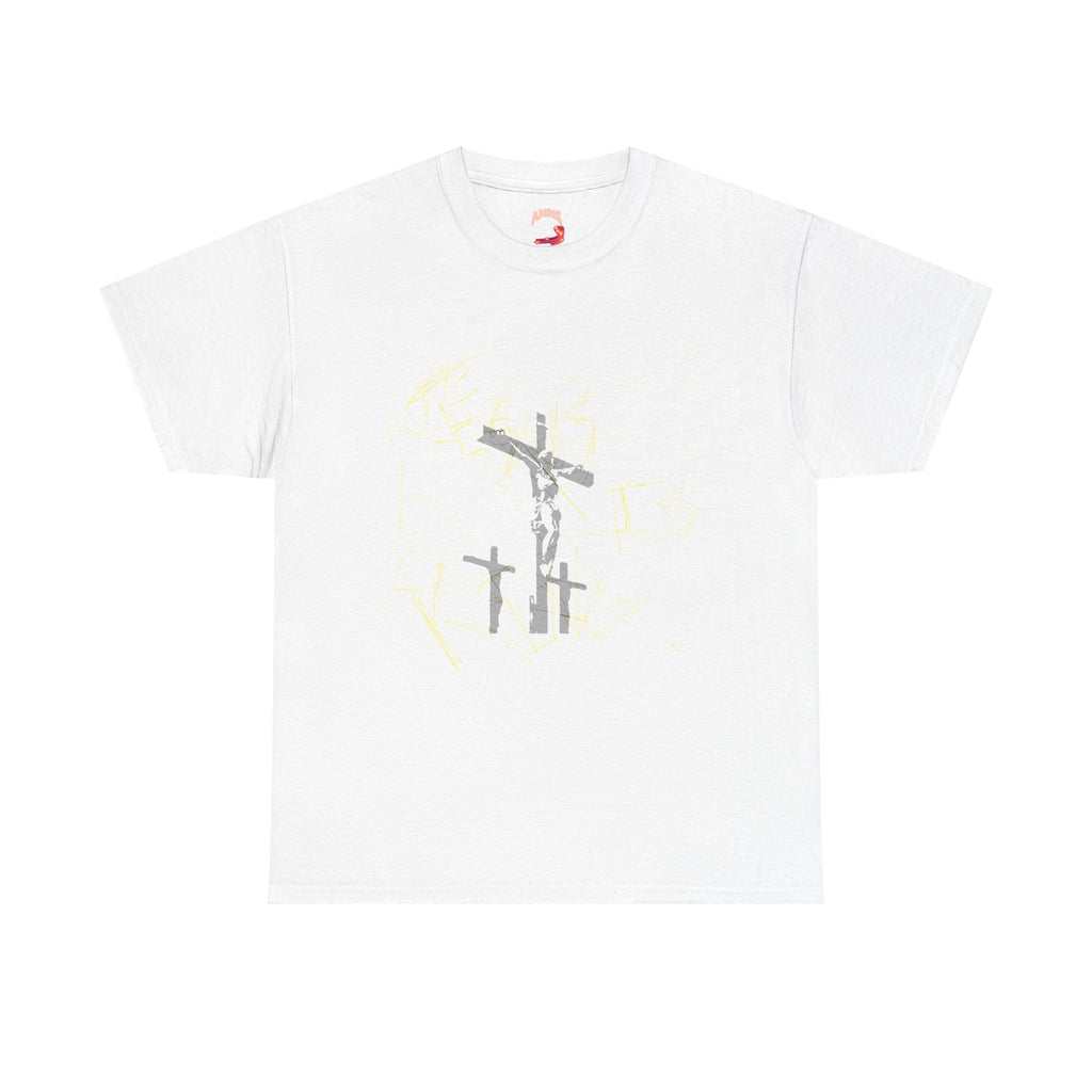 Religious Jesus Crucifixion Tee — "I Pray, I Serve, It Makes The Difference" Christian T-Shirt