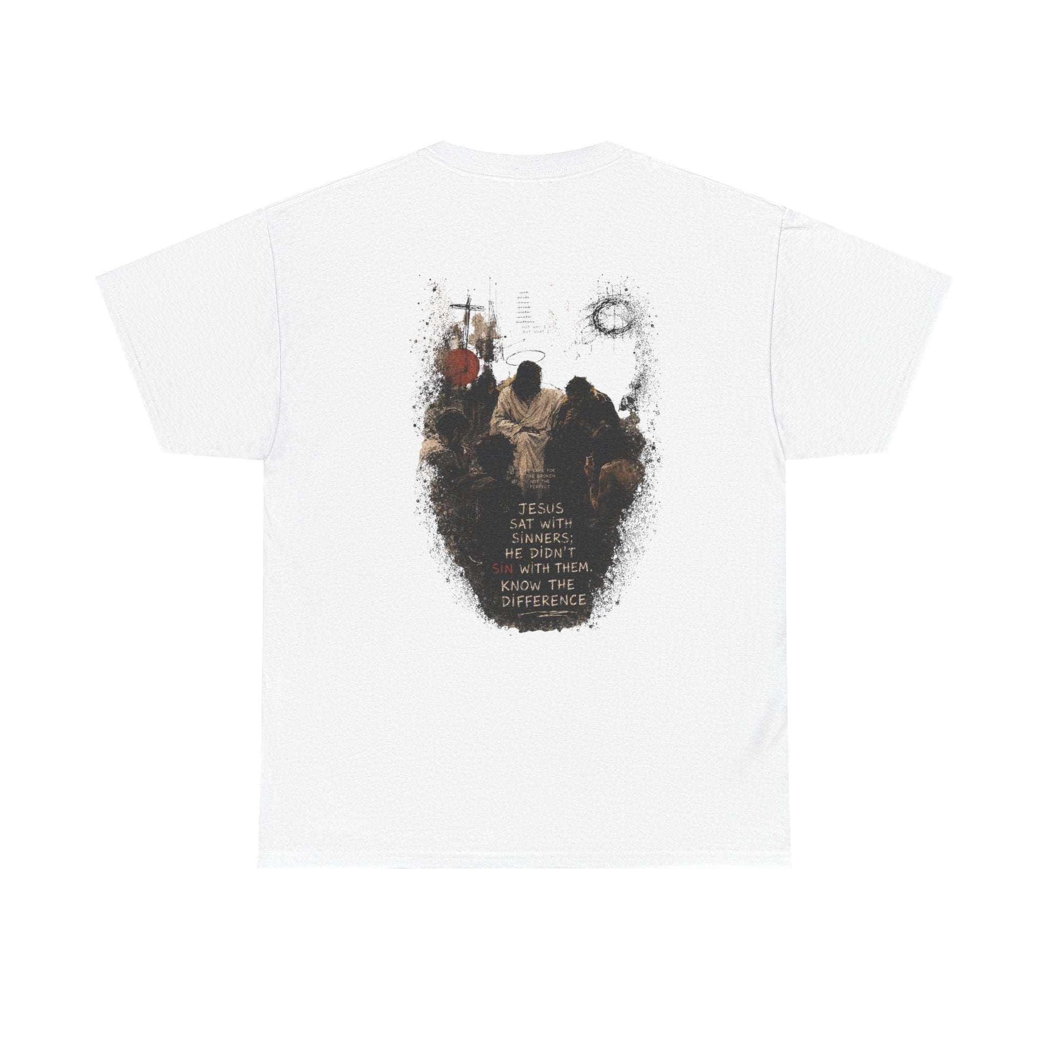 Religious Jesus Crucifixion Tee — "I Pray, I Serve, It Makes The Difference" Christian T-Shirt